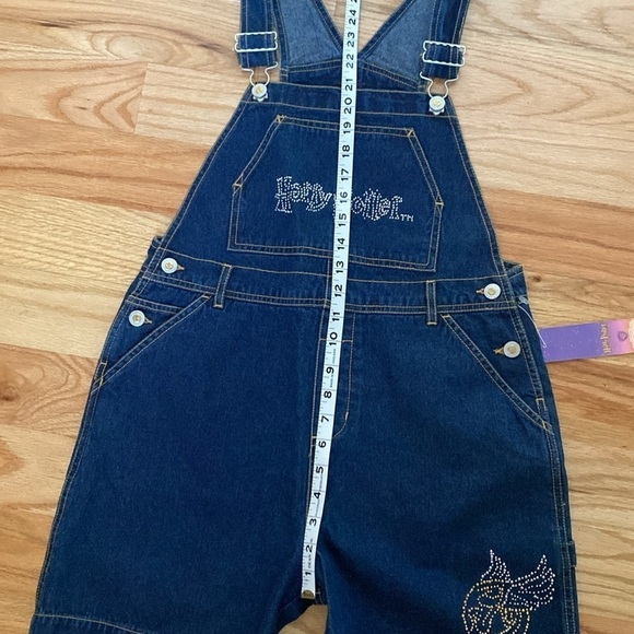 NWT Harry Potter Jean Overalls Shorts Girls Sz 14 Denim Pockets Costume Festival - Picture 11 of 12